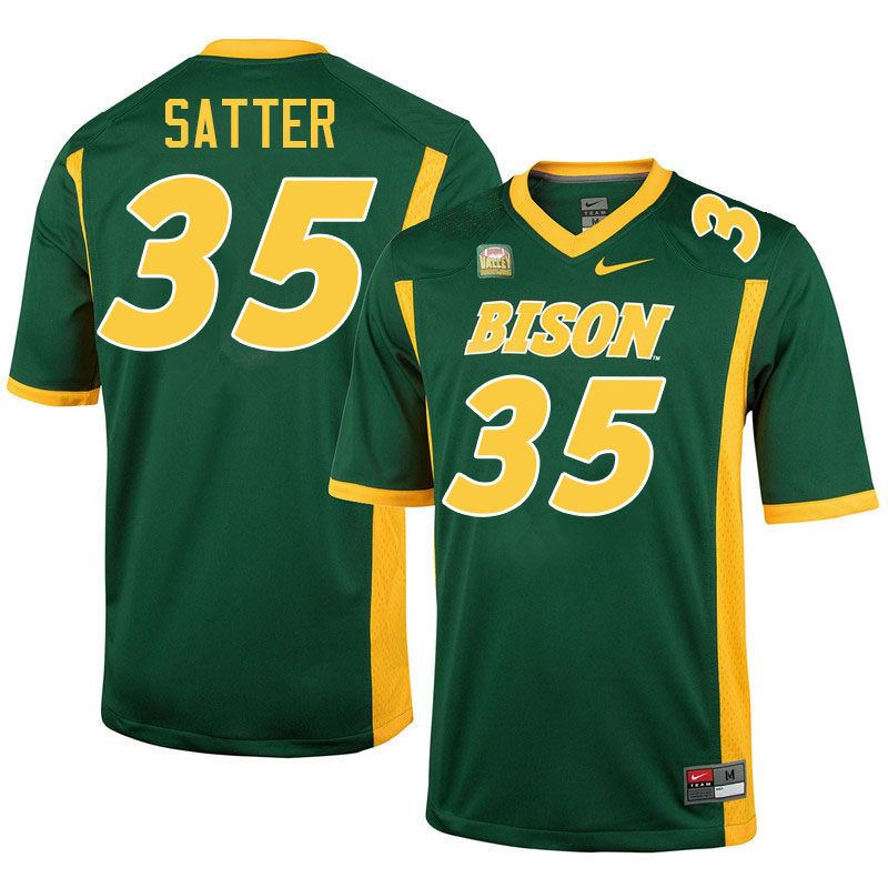 North Dakota State Bison #35 Ryland Satter College Football Jerseys Stitched-Green